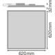 LEDVANCE light panel LED PFM 36W 4320lm/840 IP40/IP20 100Y 62x62;