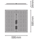 LEDVANCE light panel LED PROT.BL 36W 5040lm/830 IP54 100Y 60x60 DALI