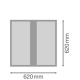 LEDVANCE light panel LED PROT.BL 36W 5040lm/840 IP54 100Y 62x62 DALI UGR