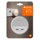 LEDVANCE light socket LED LUNETTA USB 13W 3lm/830 2xUSB; white
