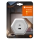 LEDVANCE night light LED LUNETTA.HEXAGON 15W 4lm/830/110° IP20 USB A+C; white