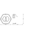 LEDVANCE night light LED LUNETTA.HEXAGON 15W 4lm/830/110° IP20 USB A+C; white