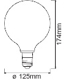 LEDVANCE SMART+ filam.globe G95 6W/60W E27 2700K 806lm Dim 15Y BT