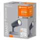 LEDVANCE SMART+ light column LED Garden Spot 4.5W 260lm/RGBW dark gray WIFI