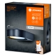 LEDVANCE SMART+ wall light LED SwingRoundW 6.7W 420lm/30-6500K IP44 black WIFI