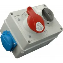 METRODIS distribution box. socket outlet 220V+380V16A/5ti