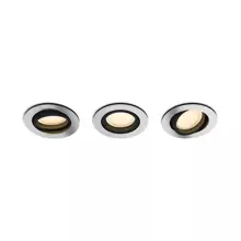 Milliskin Hue recessed R. aluminum 3x5W