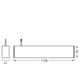 Office line cuboid suspended 42W 840 DIM White