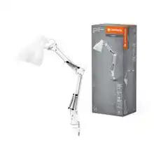 Office Line Desk Pear Clip E27 White