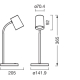 OFFICE LINE DESK TRAPEZIUM GU10BK  LEDV