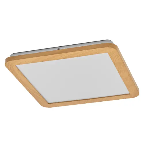 Orbis Disc Bathroom Ceiling CCT IP44 30X30CM 22W Click CCT IP44 Wood Decor