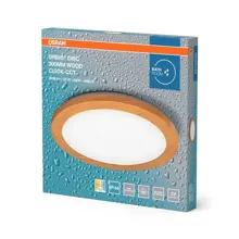 Orbis Disc Bathroom Ceiling CCT IP44 30X30CM 22W Click CCT IP44 Wood Decor