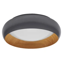Orbis Livia 300MM 16W 830 Click DIM Gray and Wood Decor