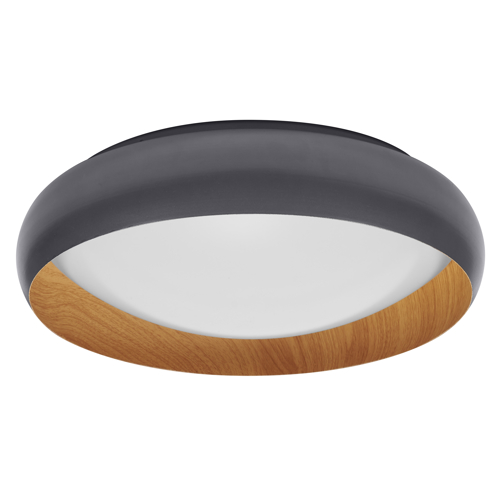 Orbis Livia 430MM 24W 830 Click DIM Gray and Wood Decor
