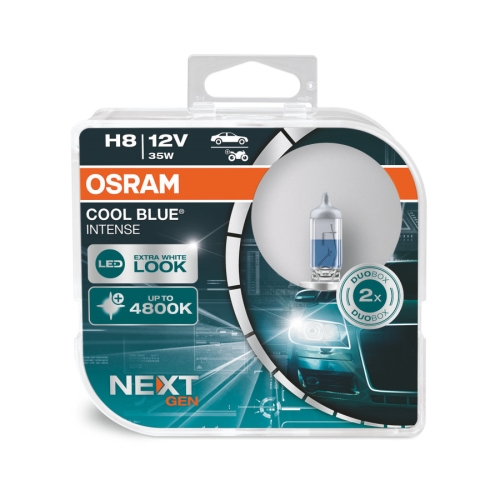 OSRAM autožárov. H8 COOL BLUE INETNSE.NG 64212CBN 35W 12V PGJ19-1 HCBox-2ks