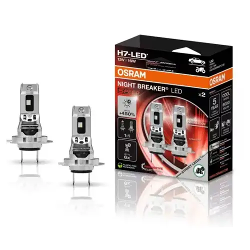OSRAM autožárov.LED H7 NIGHT BREAKER SPEED 64210DWNBSP 16W 12V PX26d 2-pack