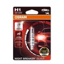 OSRAM car headlights. H1 NIGHT BREAKER SILVER 64150NBS 55W 12V P14.5s blister