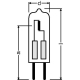 OSRAM halogen lamp. HALOSTAR 64428 20W 12V G4 for electric oven. max 450°