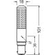 OSRAM LED bulb T18 9W/75W B15d 2700K 1055lm Dim 15Y clear