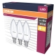 OSRAM LED candle VALUE B35 4.9W/40W E14 2700K 470lm NonDim 15Y opal 3-pack