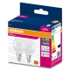 OSRAM LED chandelier VALUE P45 4.9W/40W E14 6500K 470lm NonDim 15Y opal 2-pack
