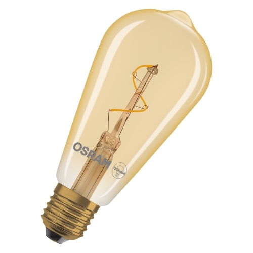 OSRAM LED filam.bulb 1906 ST64 1.8W/ E27 2200K 30lm NonDim;čirá zlatavá
