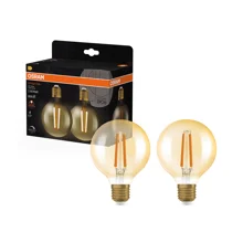 OSRAM LED filam.globe 1906 G80 E27 7.2W/60W 806lm/824 15Y Dim ;2-pack zlatá