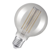 OSRAM LED filam.globe 1906.straight G95 11W/42W E27 1800K 500lm Dim 15Y; smoke