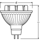 OSRAM LED PARATHOM ADV reflector MR16 7.8W/50W GU5.3 3000K 621lm/36° Dim 25Y