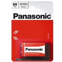 PANASONIC batere zinko-uhlik. ZINC.CARBON 9V/6F22 ;BL1