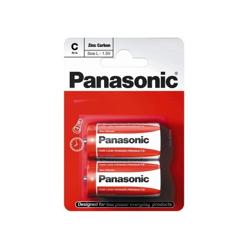 PANASONIC batere zinko-uhlik. ZINC.CARBON C/R14 ;BL2