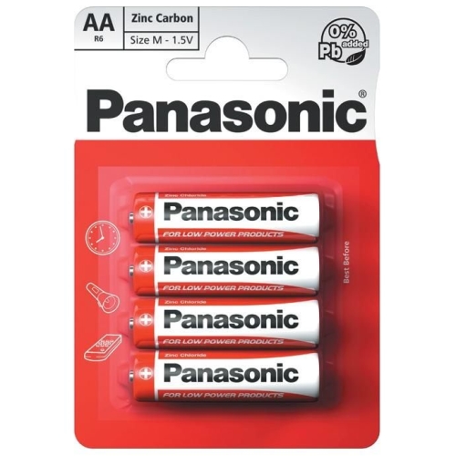 PANASONIC zinc-carbon batteries. ZINC.CARBON AA/R6 ;BL4
