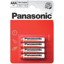 PANASONIC zinc-carbon batteries. ZINC.CARBON AAA/R03 ;BL4