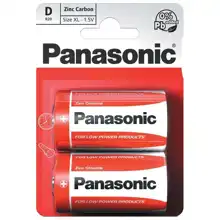 PANASONIC zinc-carbon batteries. ZINC.CARBON D/R20 ;BL2
