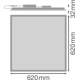 PANEL FLEX 625 UGR19 DALI 32W 840 U19