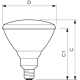 PAR38 IR 150W E27 230V Red 1CT/12