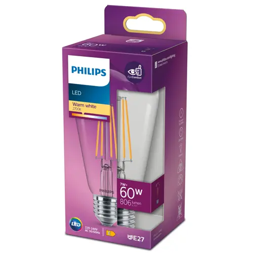 PHILIPS classic 60W ST64 E27 WW CL ND RFSRT4