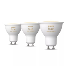PHILIPS HUE-WA reflector PAR16 4.2W GU10 2200-6500K 400lm Dim EU 3-pack