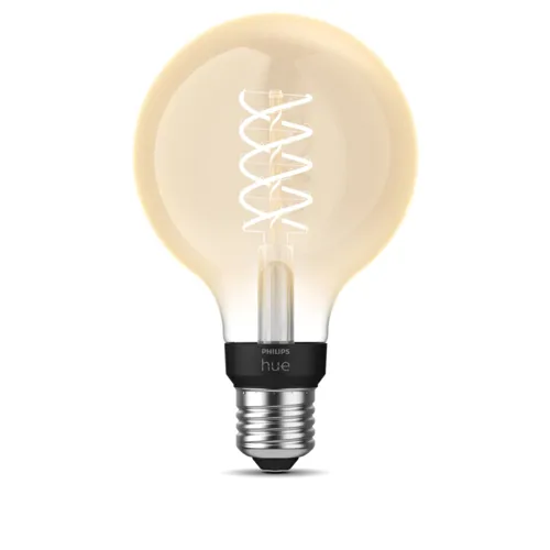 PHILIPS HUE-WA WHITE filam.globe G125 7W/NIL E27 2100K 550lm Dim