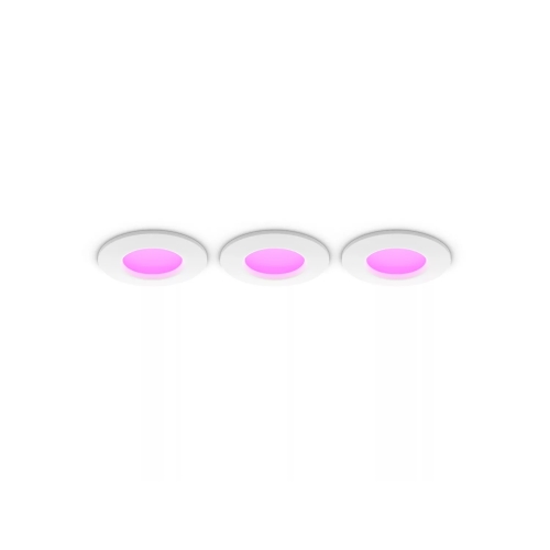 PHILIPS HUE-WCA svít.down.LED Slim 8.3W 1000lm/820-65/WCA IP44 ; bílá 3-pack