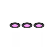 PHILIPS HUE-WCA svít.down.LED Slim 8.3W 1000lm/820-65/WCA IP44 ; černá 3-pack
