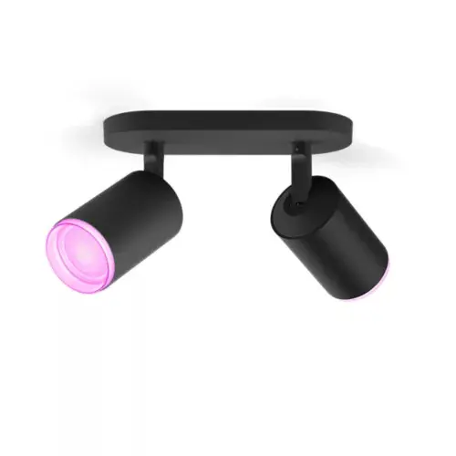 PHILIPS HUE-WCA svít.směr.LED Fugato 2x4.2W 800lm/820-865 IP20 ;černá