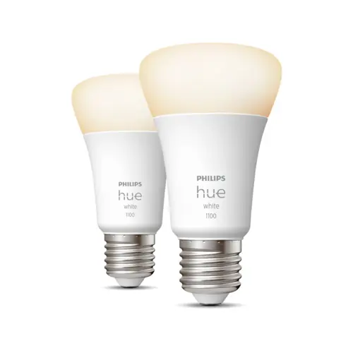 PHILIPS HUE-WHITE bulb A60 9.5W/75W E27 2700K 1100lm Dim EU 2-pack