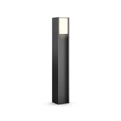 PHILIPS HUE-WHITE column light. Turaco 1x9.5W 806lm/827 E27 IP44; anthracite