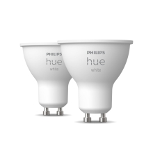 PHILIPS HUE WHITE LED reflector PAR16 5.2W GU10 2700K 400lm Dim EU set-2ks