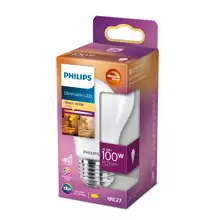 PHILIPS LED bulb A60 10.5W/100W E27 2200-2700K 1521lm Dim 15Y opal