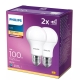 PHILIPS LED bulb. A60 13W/100W E27 2700K 1521lm NonDim 15Y matt 2-pack