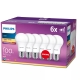 PHILIPS LED bulb A60 13W/100W E27 2700K 1521lm NonDim 15Y opal 6-pack