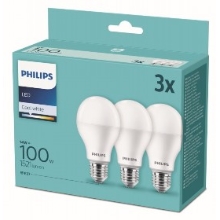 PHILIPS LED bulb A60 13W/100W E27 4000K 1521lm NonDim 15Y opál 3-pack