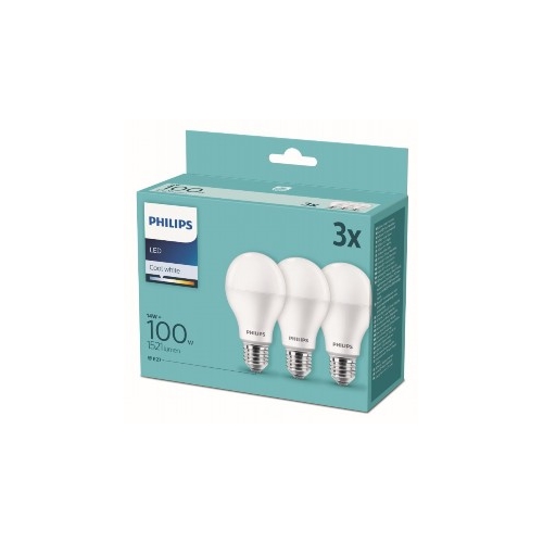 PHILIPS LED bulb A60 13W/100W E27 4000K 1521lm NonDim 15Y opál 3-pack